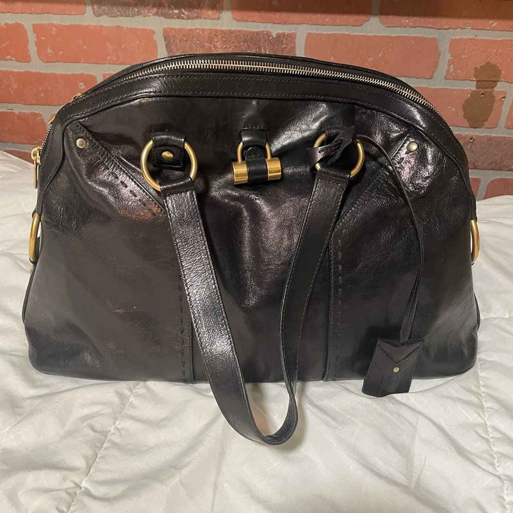 YSL leather